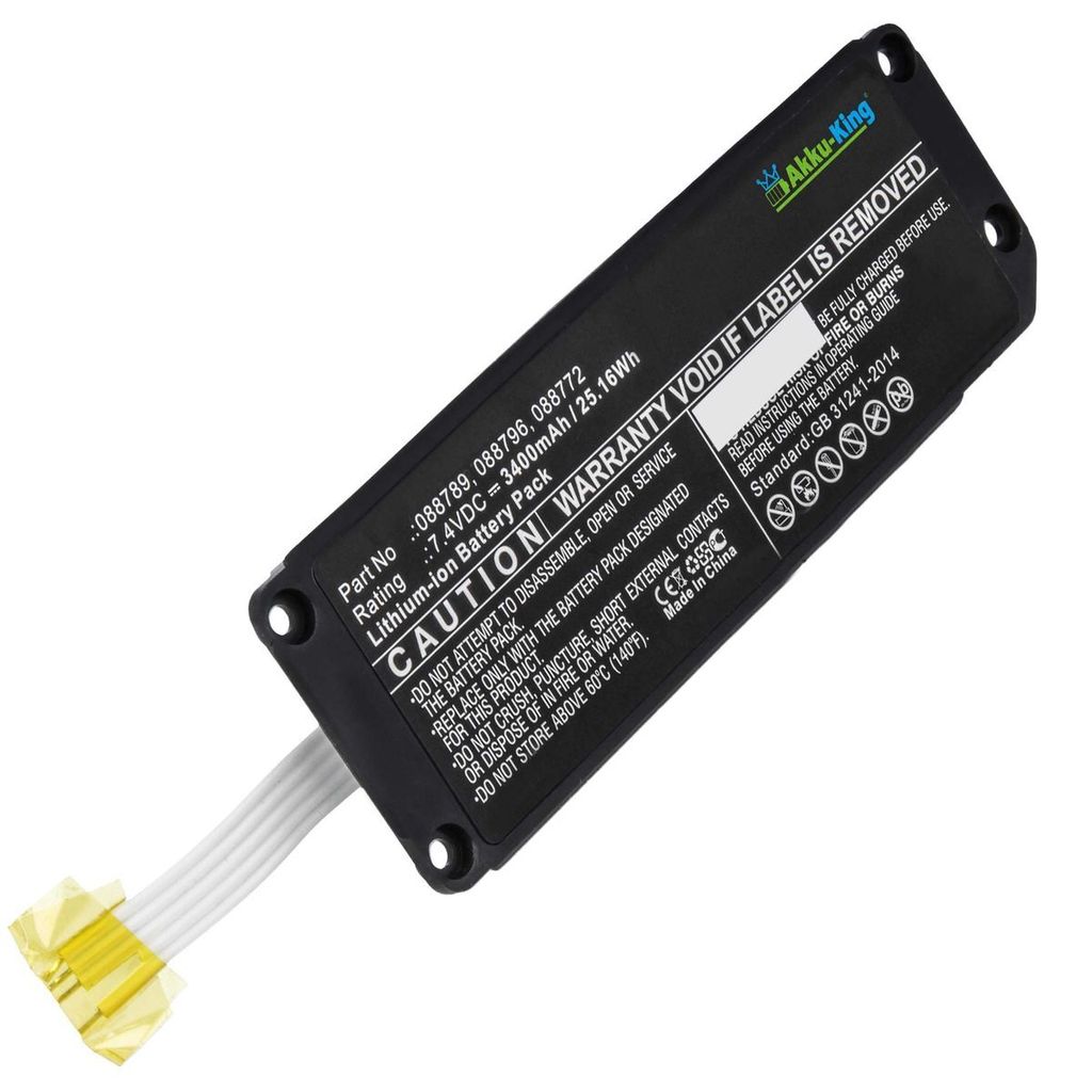 Akku kompatibel mit Bose 088772, 088789, 088796 - Li-Ion 3400mAh - für Bose Soundlink Mini 2