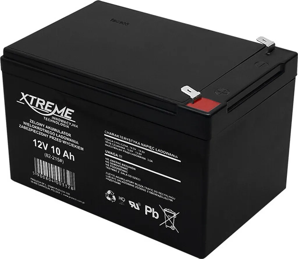 Batterie 12V 10Ah pour Centrale d'Alarme et Système de Surveillance