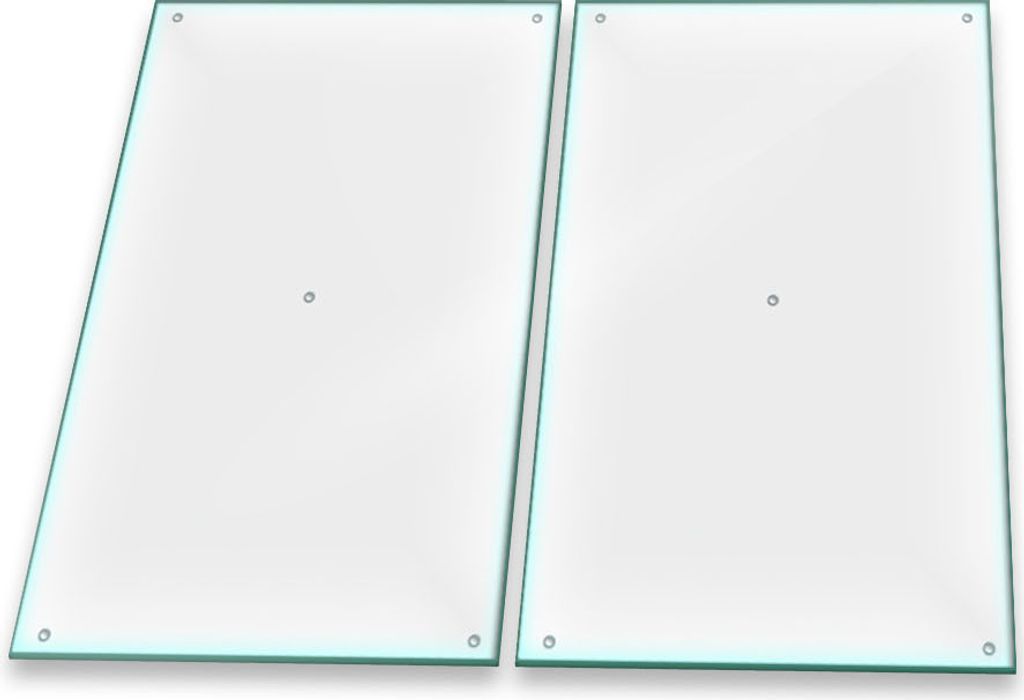 Herdabdeckplatte Abdeckung Glaskeramikfeld Abdeckplatte 2-Teilig 60x52 Durchsichtig