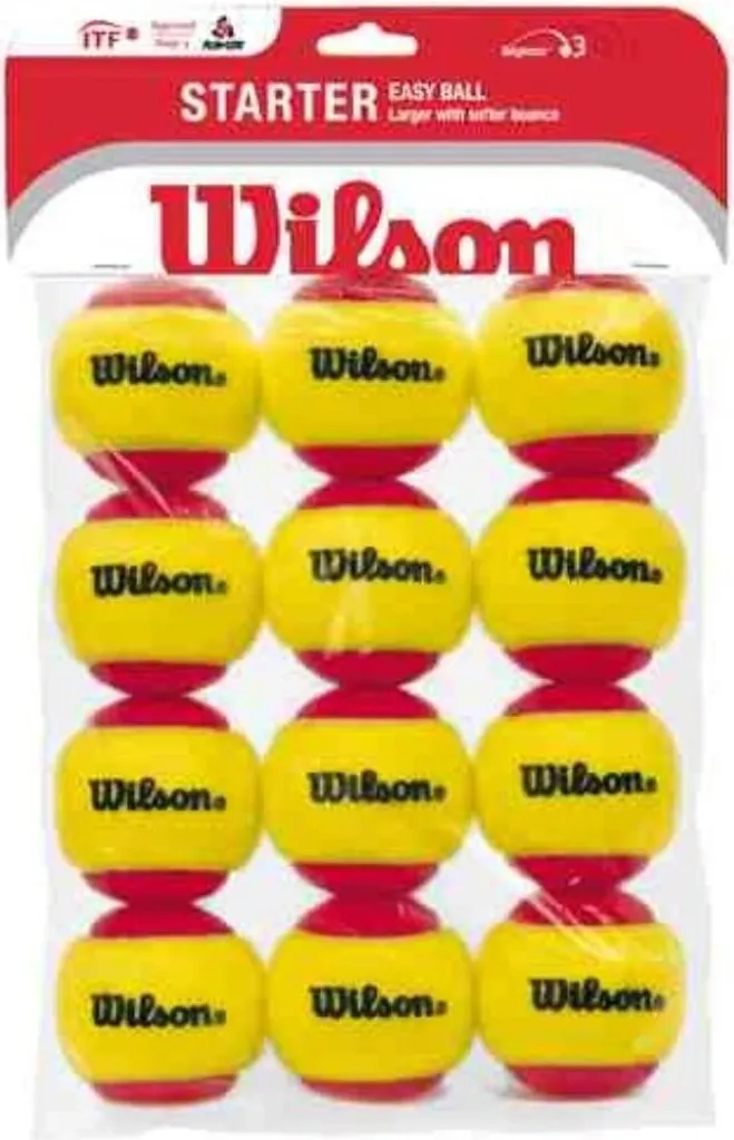Wilson Stage 3 Starter WRT137100 : Lot de 3 Balles de Tennis Rouge