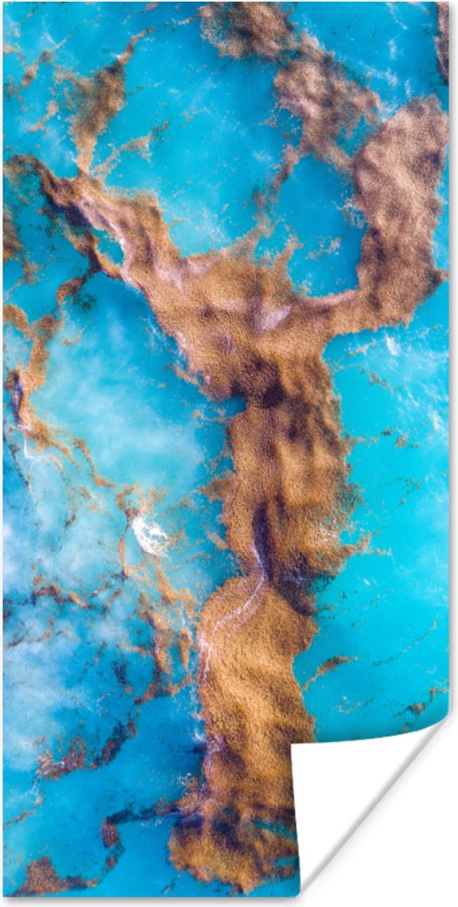 MuchoWow Poster Seegras - Wasser - Blau 20x40 cm - Plakat - Foto