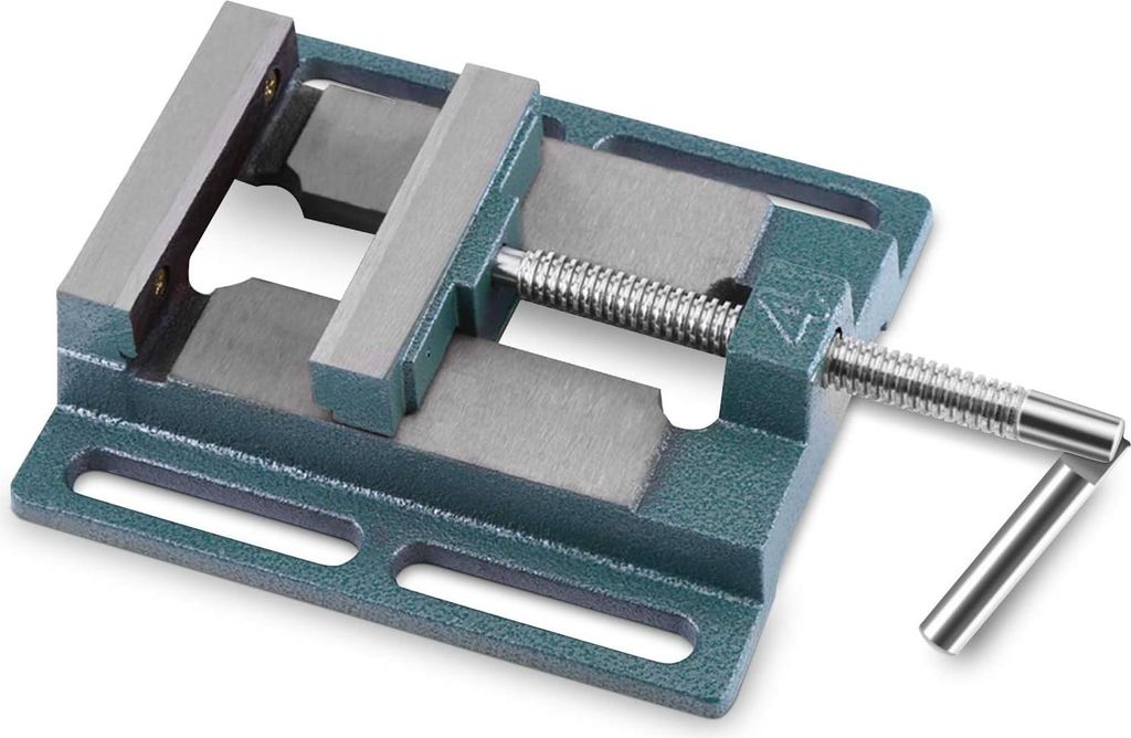 Werkbankschroef 100mm gietijzeren bankschroef für Bohrmaschinen mit Geleitungsdesign - ideal zum Fräsen und zur Wartung von Bohrmaschinen