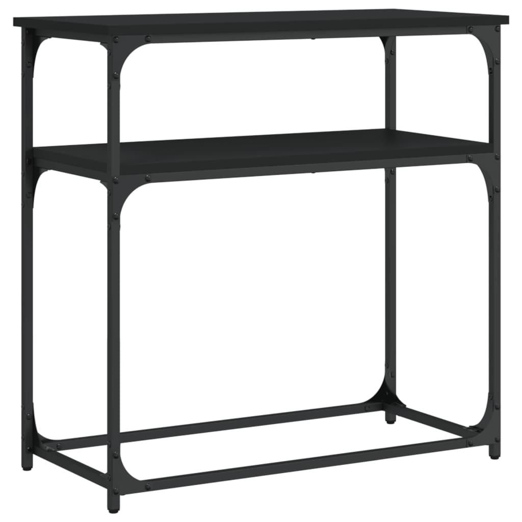 vidaXL Konzolový stůl černý 75x35,5x75 cm Dřevěný materiál Obrázek produktu 