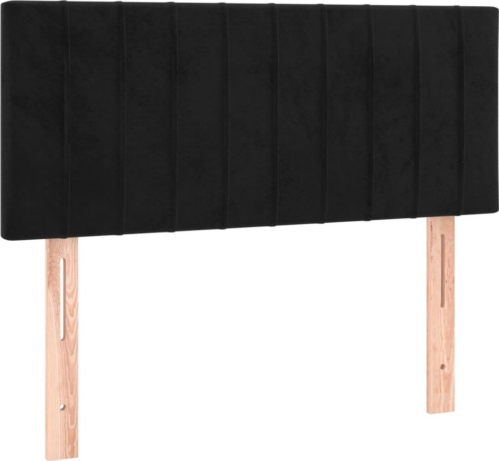 Testiera nera 80x5x78/88 cm in velluto Immagine del prodotto 