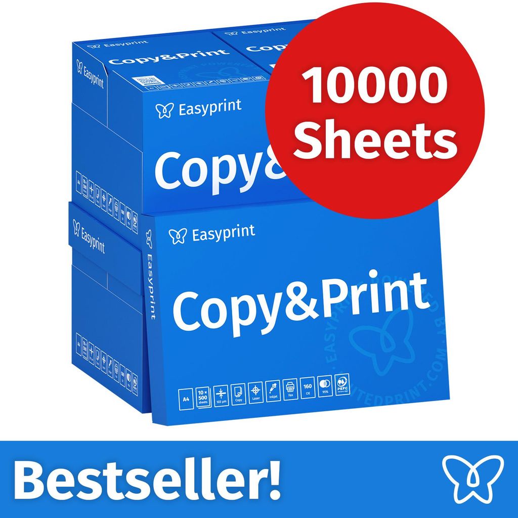 NIEUW: Easyprint Printerpapier Kopieerpapier 10000 Vel 20 x Productafbeelding 