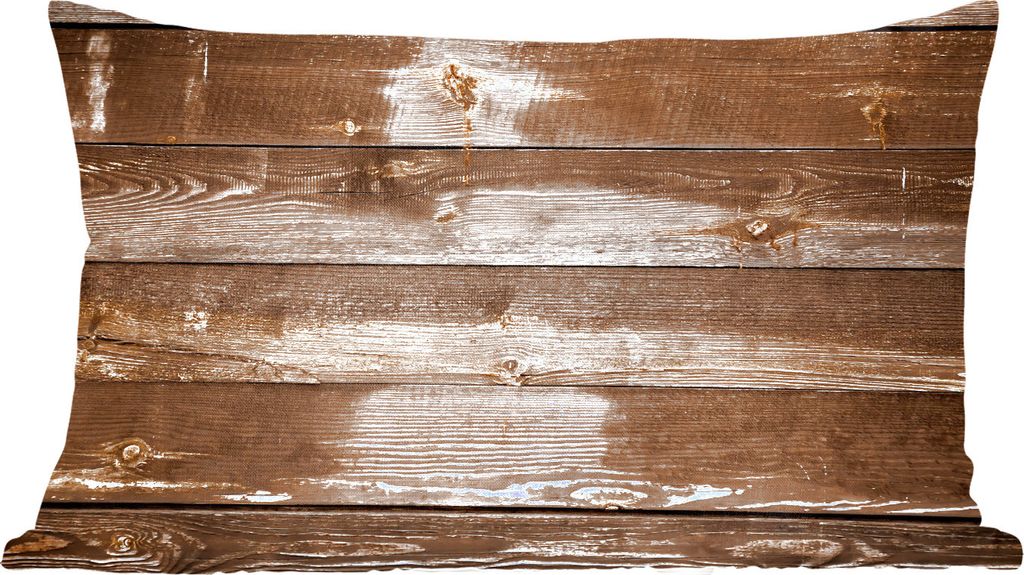 MuchoWow Zierkissen Sofakissen Wohnzimmer Dekokissen 50x30 cm Holz - Vintage - Natürlich - Wohnzimmerdekoration - Polster mit Photo