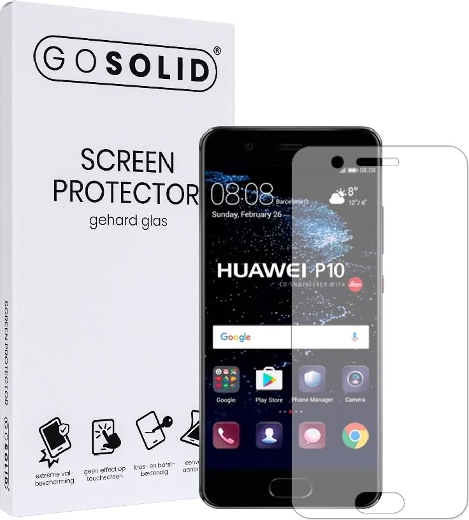 GO SOLID! Displayschutzfolie für Huawei P10 Lite gehärtetes Glas