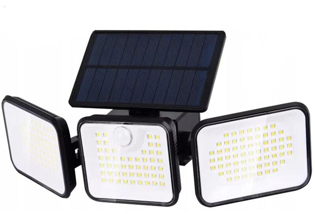 Lampe solaire d'extérieur à trois bras, avec détecteur de Image du produit 
