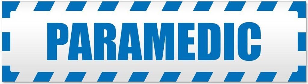 Kiwistar Paramedic gestreift Magnetschild Schild magnetisch - 60cm Blau - Magnetfolie für Auto PKW Kfz