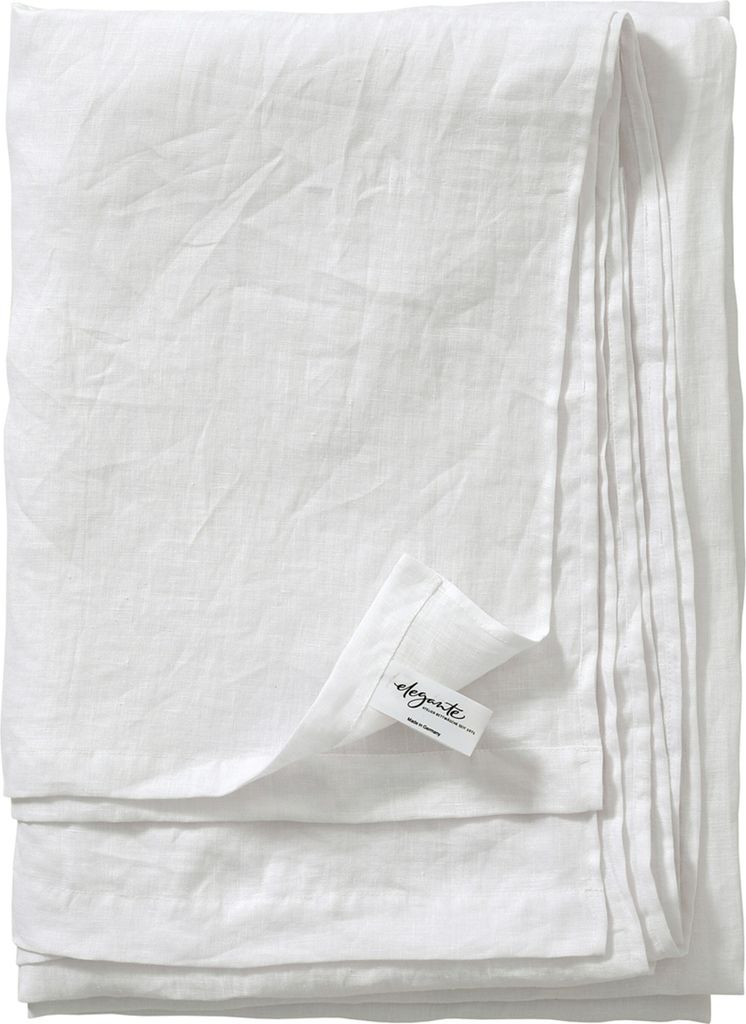 elegante Halbleinen Betttuch Breeze Farbe Weiss Größe 260x260