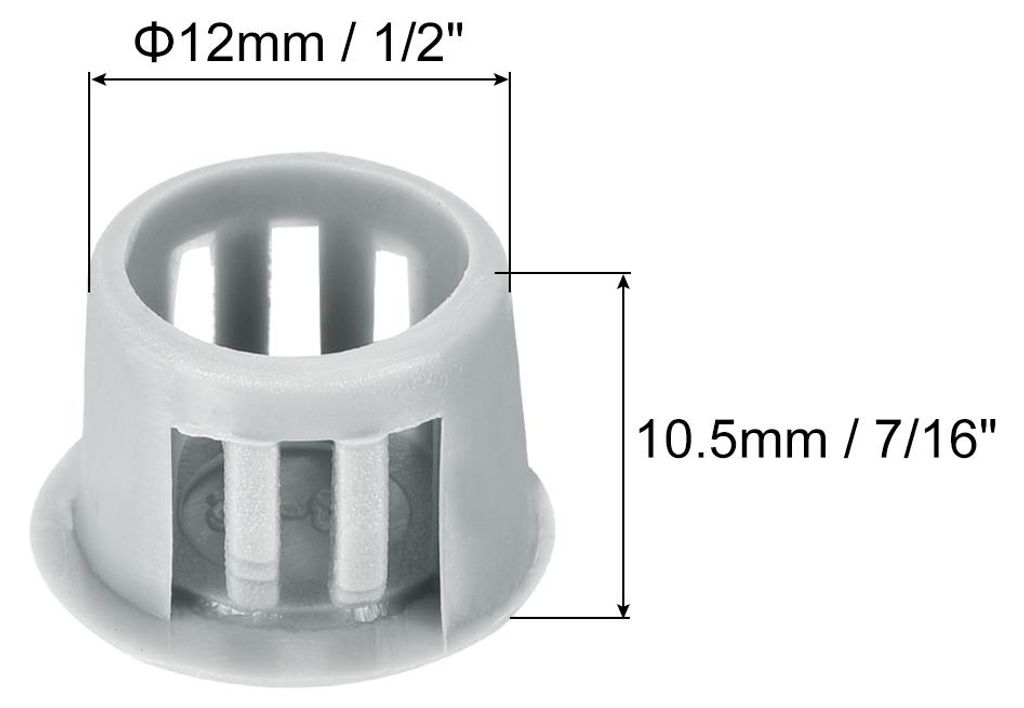 32 Stš¹ck Abdeckstopfen Kunststoff, 12 mm Blindstopfen Endkappen Verschlusskappen Hellgrau fš¹r Verriegelungsl?cher, M?bel, Schr?nke