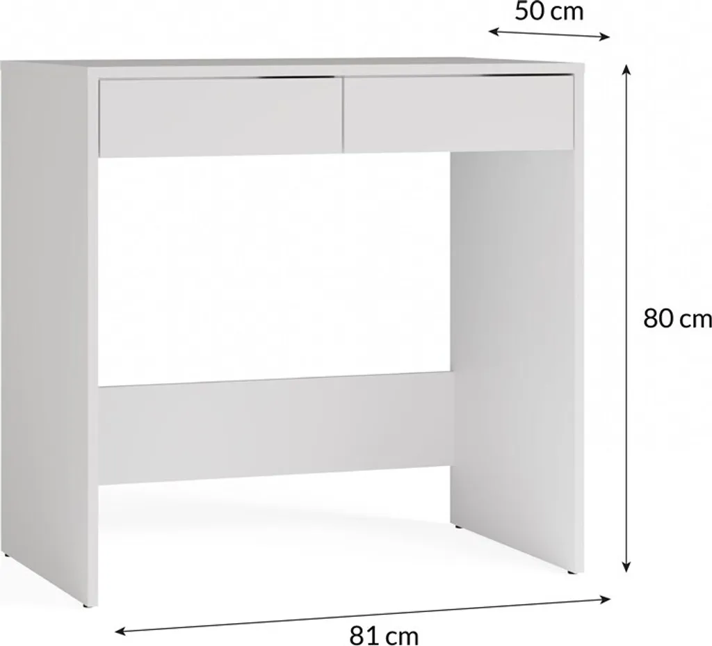 Bureau de télétravail HOOVER 1 blanc - Idéal pour petits appartements