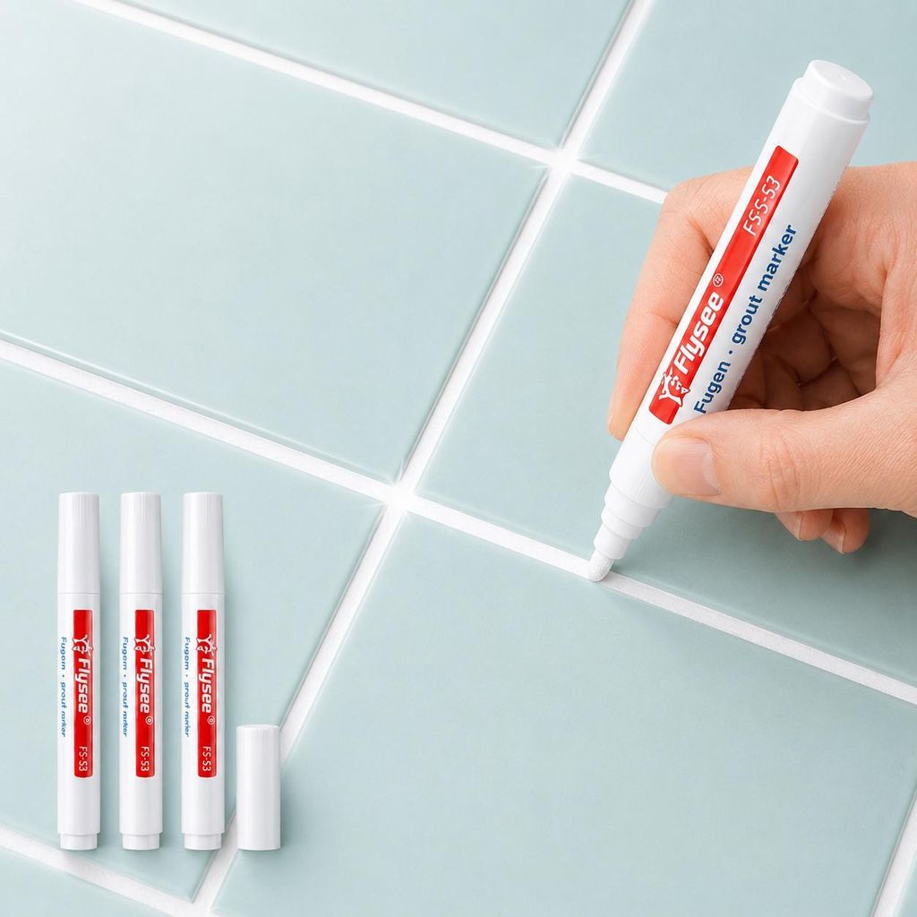 3-er Set Fugenstift Weiß, wasserfester Fugenmarker zum Produktbild 
