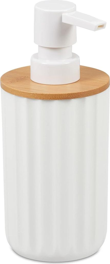 Seifenspender rund - 340 ml - manuell - freistehend - Badezimmer - Küche - WC