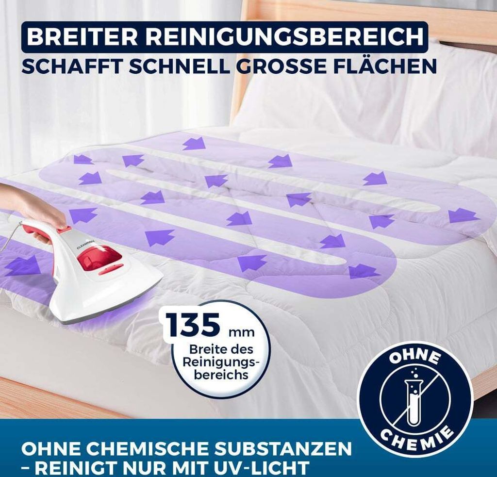 CLEANmaxx Milben Hand-Staubsauger vernichtet 99 Prozent Produktbild 8