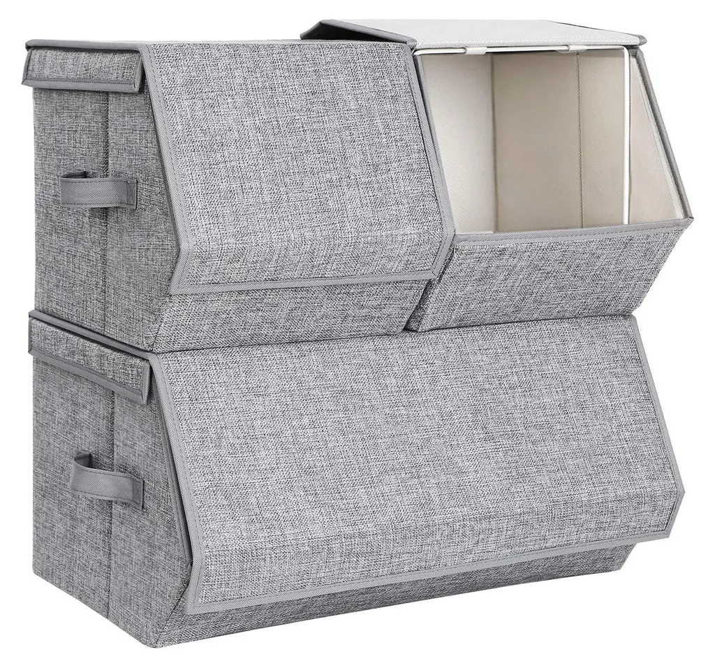 Rangement livres et vêtements empilable pour dressing et chambre - Lot 3