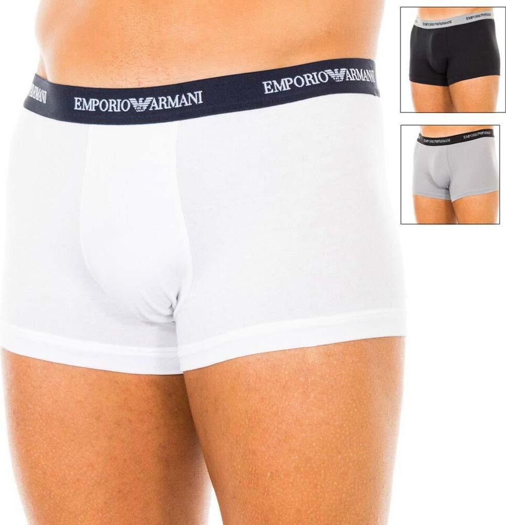 Emporio Armani 111357-cc717-02910 Pack-3 Retro White / Black / Grey S