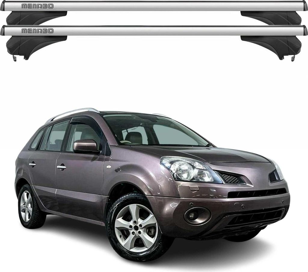 Menabo Dachträger Grundtäger für Renault Koleos I 2008-2016 Aluminium Silber 2x