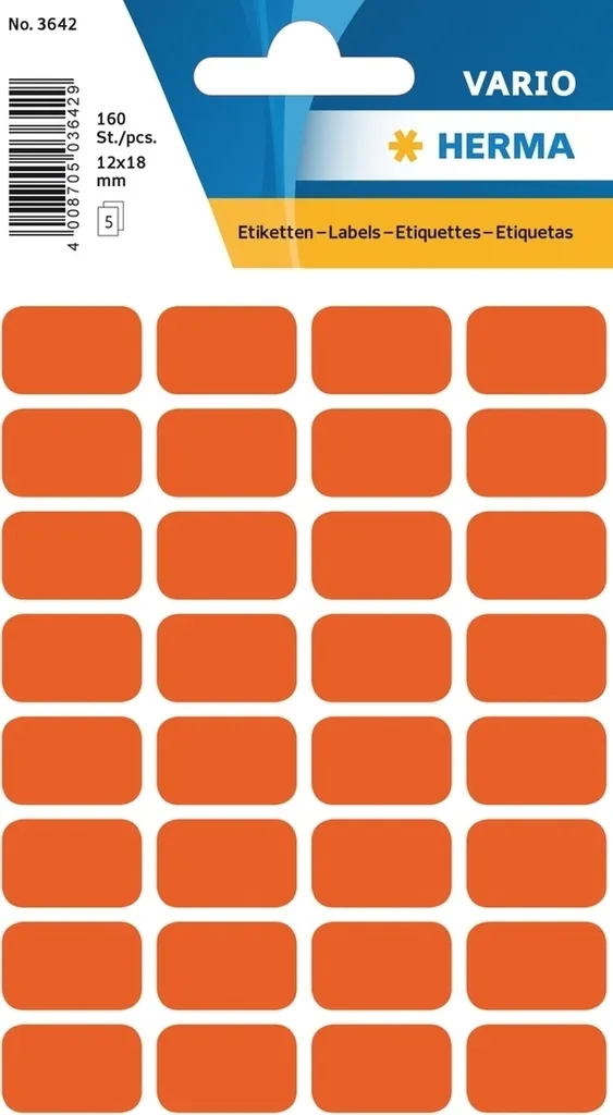 Etichette Rosse Adesive 12x18 mm | Organizza Casa e Scuola - 1600 pz