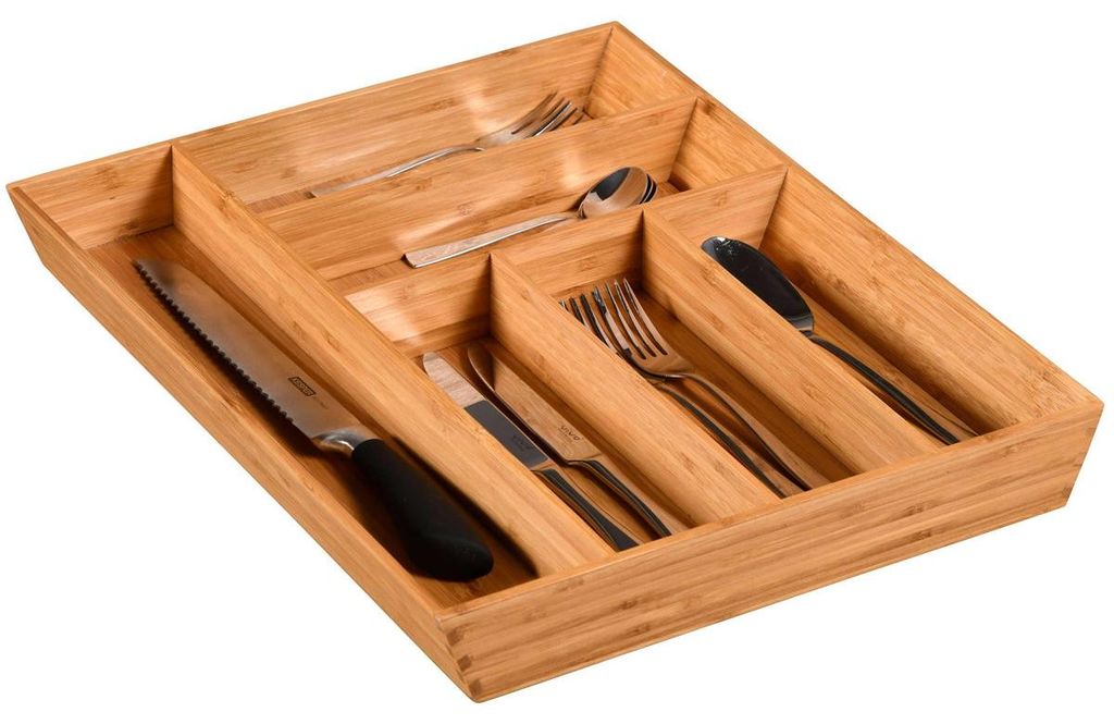 Kesper Besteckkasten mit 6 Einteilern Bambus Produktbild 
