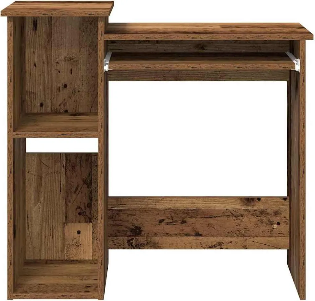 SYFAX™ Scrivania Professionale Compatta Legno Vecchio 84x40 cm - 4