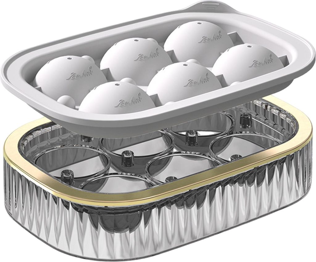 Whisky-Eisball-Maker, große runde Eishockeyform, schnelles Einfrieren und einfaches Lösen, BPA-freie kugelförmige Eisblockform für Cocktails, S...