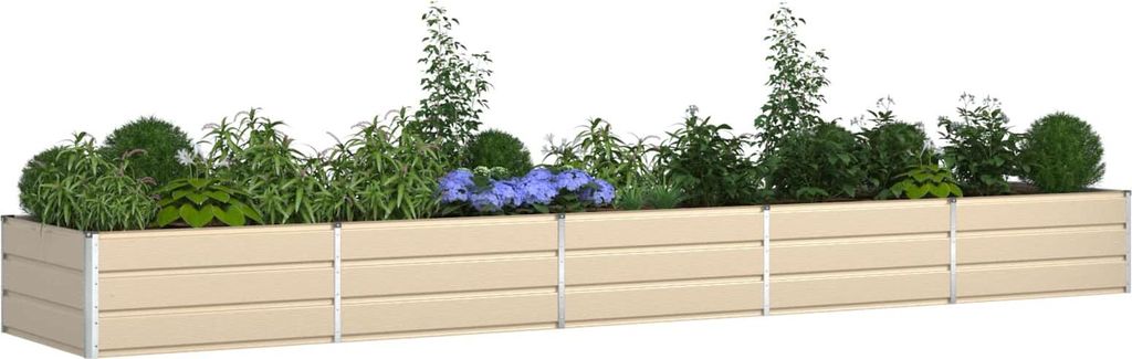 Pflanzkübel Elfenbein 480 x 100 x 45 cm Verzinkter Stahl