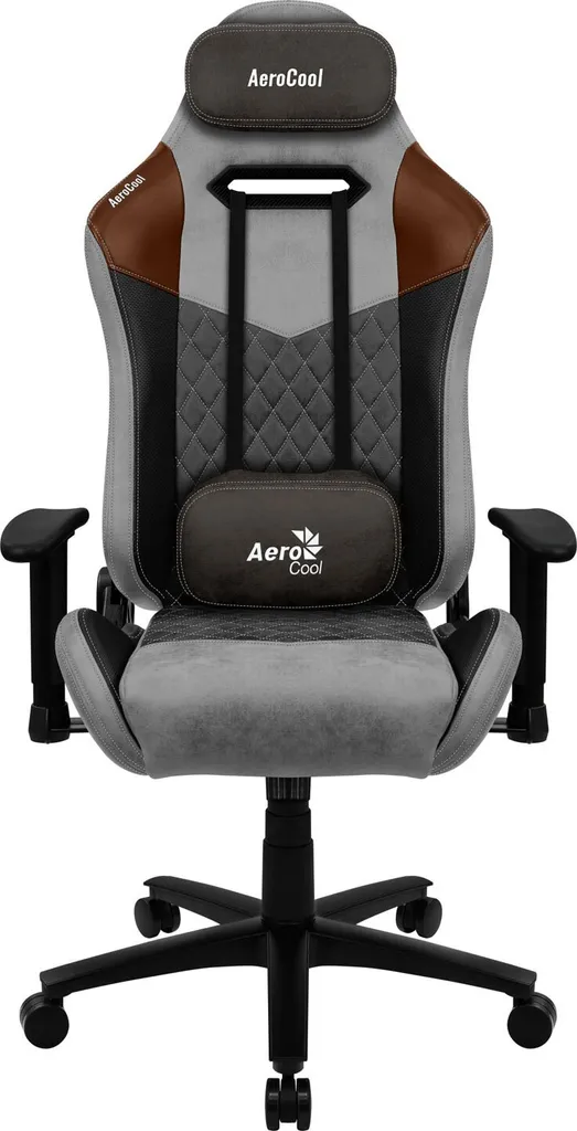 Aerocool DUKE AeroSuede Chaise Gaming Premium Noir et Gris Finition Daim