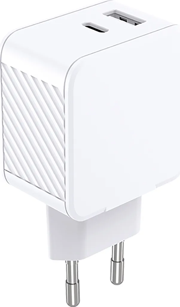 Alimentatore BigBen 65W USB-C GaN: Bianco, Compatto, Universale