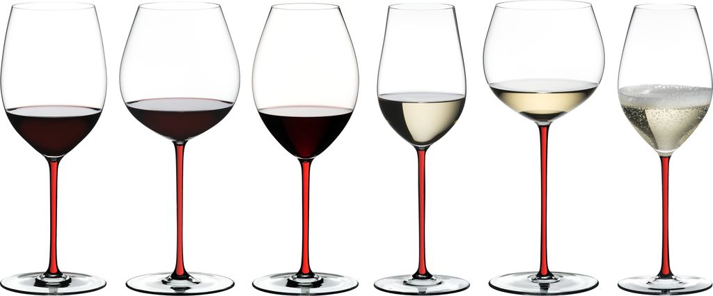 RIEDEL 4900/07R FATTO A MANO Pinot Noir Weinglas - Stiel ROT