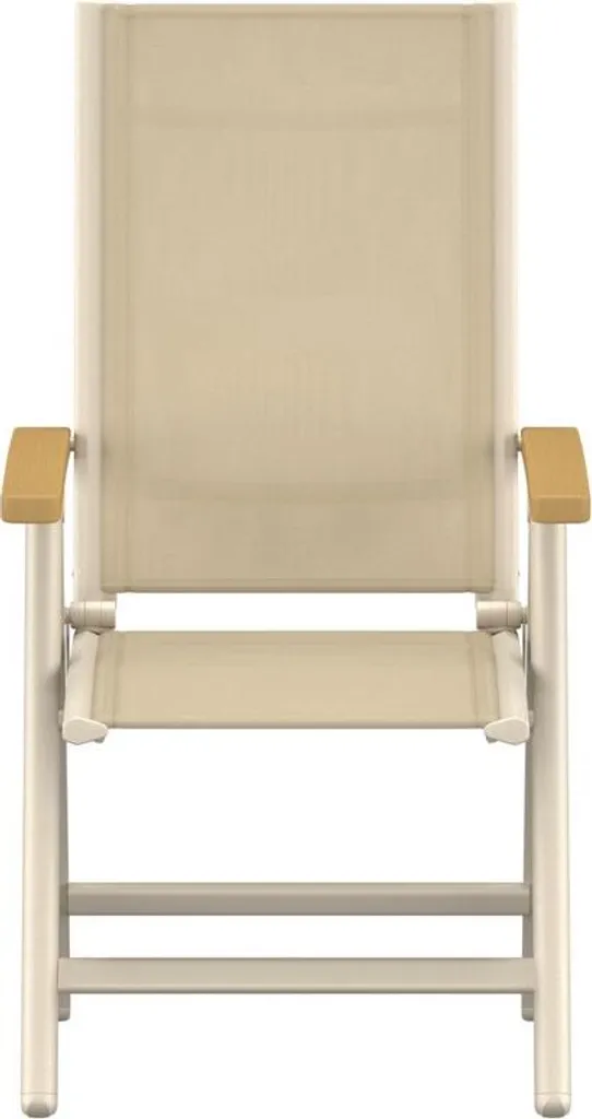 Chaise de jardin Panama beige empilable avec accoudoirs pour balcon