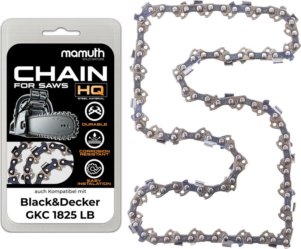Sägekette 25cm 1.1mm 3/8"" 40 TG für Black&Decker GKC 1825 Produktbild 