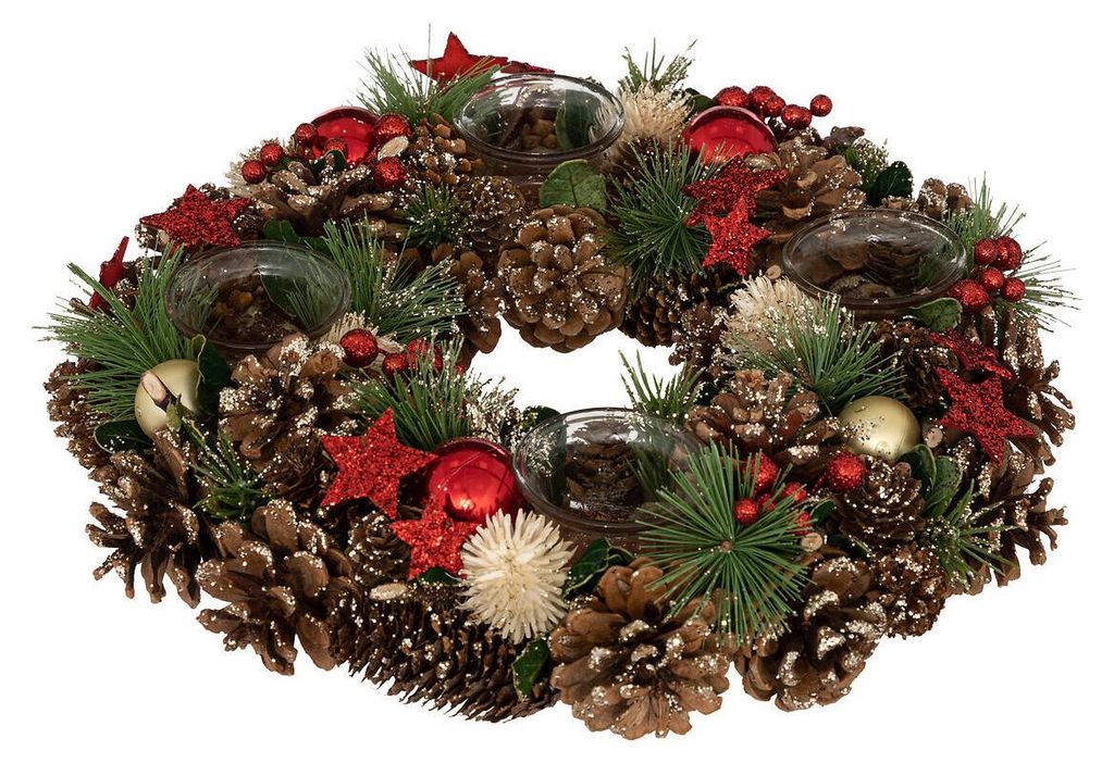 Adventskranz, Kerzenhalter für 4 Kerzen, Ø 34 cm Produktbild 