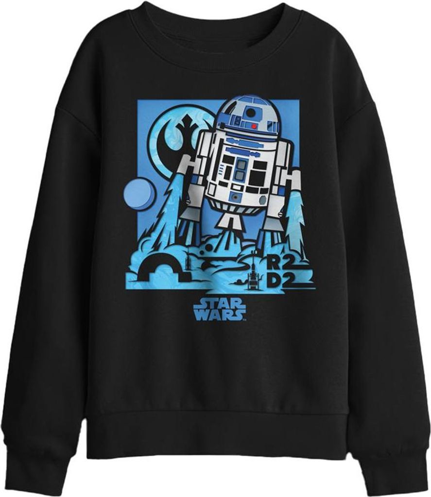 Star Wars - "Papercut" Sweatshirt für Kinder TV29815 (128) (Schwarz)