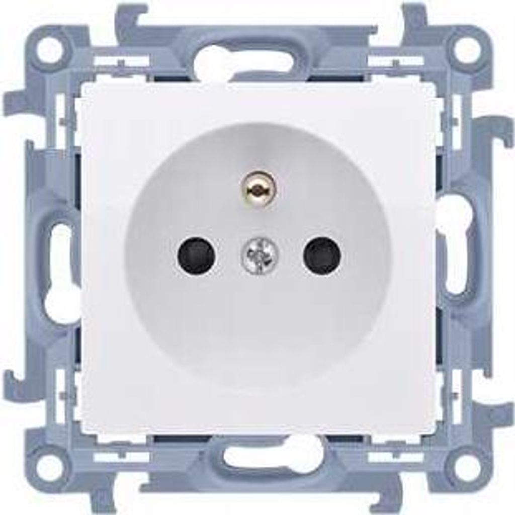 Presa singola Simon 10 con/con coperture bianche Immagine del prodotto 