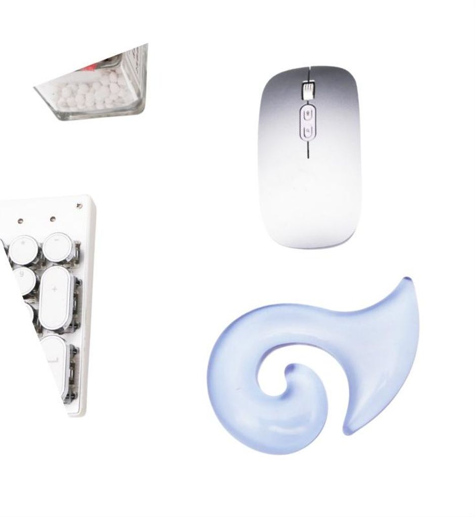 INF Transparente Silikon Maus Handgelenkauflage Ergonomisch für Büro und Zuhause Blau