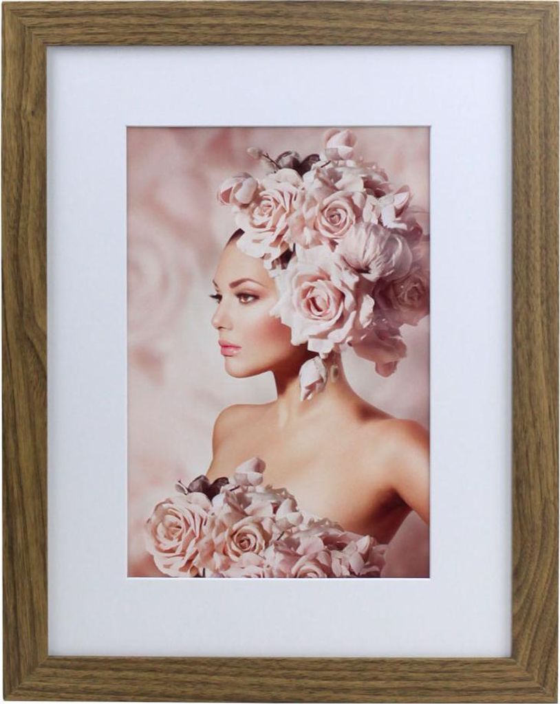 Bilderrahmen Holz Rahmen Plexi Acryl Collage Wanddeko Poster quadratisch S215 - Farbe: Eiche | Format: 29,7x42 A3