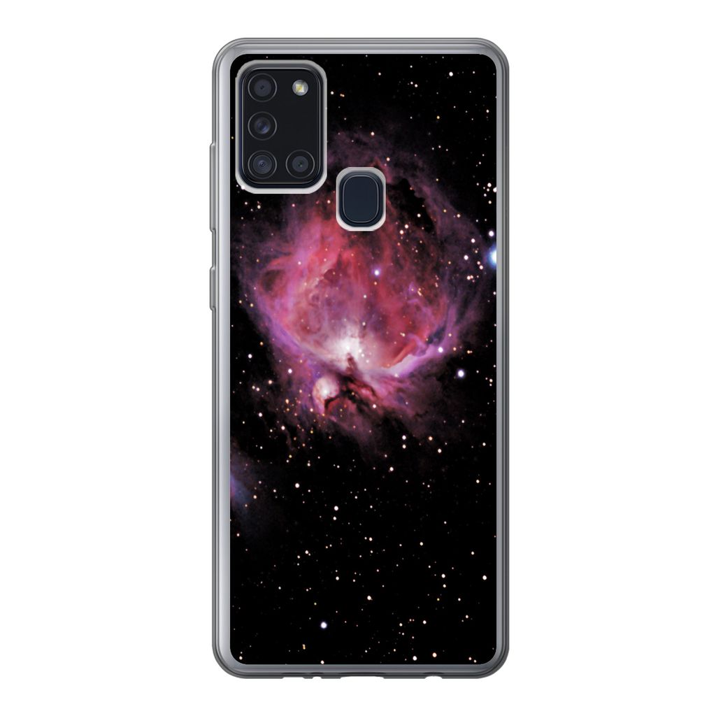 MuchoWow Handyhülle Schutzhülle Hülle für Samsung Galaxy A21s Konstellation - Weltraum - Orion - Jungen - Mädchen - Kinder Silikon Softcase ...