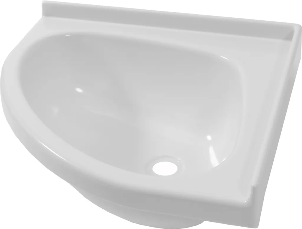 Lavabo gain de place 345 mm blanc en ABS pour salle d'eau de bateau