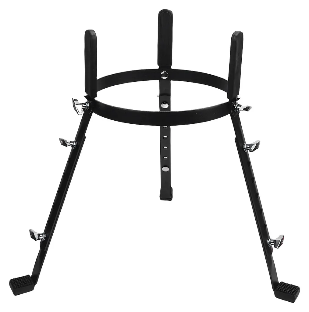 Support Conga pour Concert avec Hauteur Ajustable et Base Stable Noire