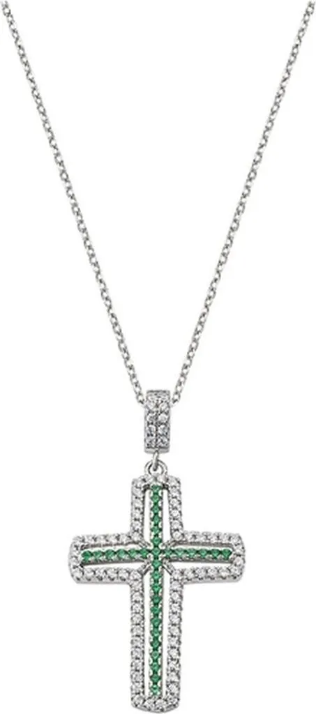 Collier Femme Amen CLCRVBVZ en Argent 925 et Cristaux Multicolores
