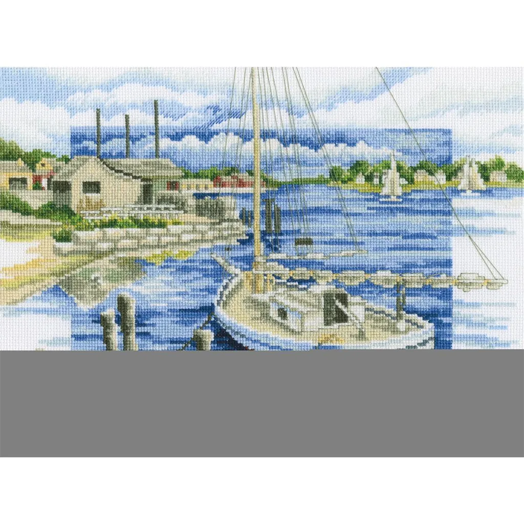 RTO Kit Point de Croix Compté Am Pier M397 - Broderie Mer 28x21 cm