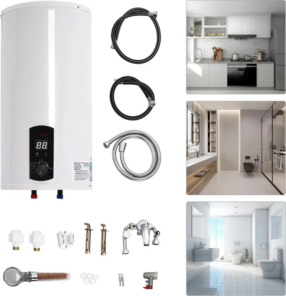 Chauffe-eau pour famille 120L - Solution murale verticale 2000 Watts - 7