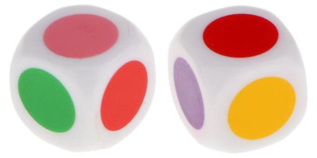 Stück Würfel, 16 mm, farbenfroh, 6-seitig, glatte Kanten, farbecht, für Brettspiele, vielseitig einsetzbar, Lernwürfel