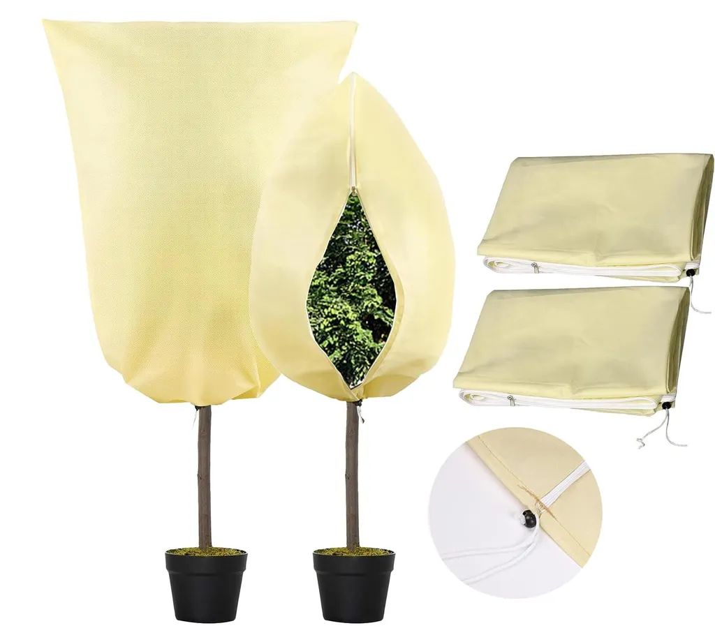 Anti-gel plante extérieur : 2 housses avec fermeture éclair 180x120cm