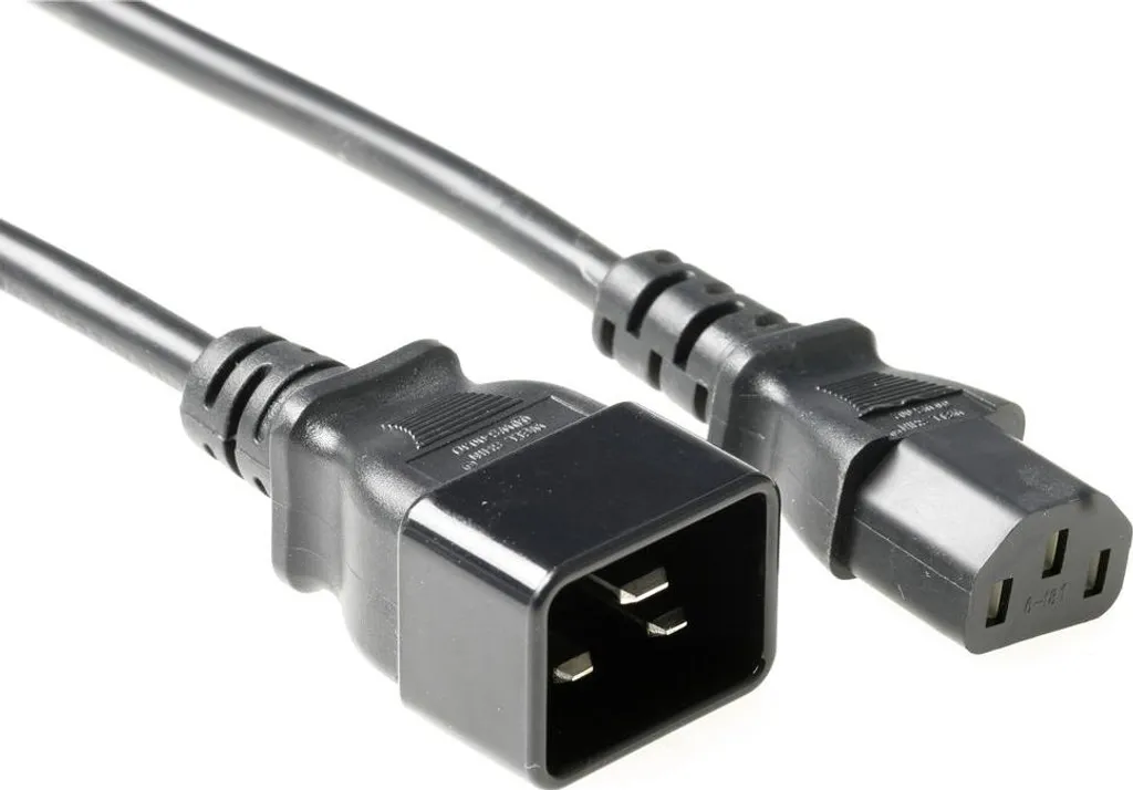 ACT AK5026 Cavo di alimentazione nero da 2 m con accoppiatore C13 e C20 (AK5026)