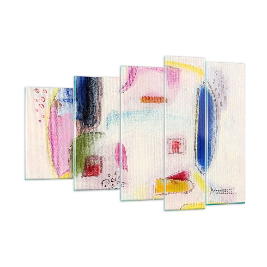 Bilder auf glas - Abstraktion modern - 150x100cm - Glasbilder - Wandbilder - Kunstdruck - zum Aufhängen bereit - Wanddekoration aus Glas - Glas Bi...