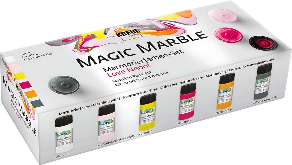 KREUL 73614 KREUL Marmorierfarbe "Magic Marble", Set Love Immagine del prodotto 