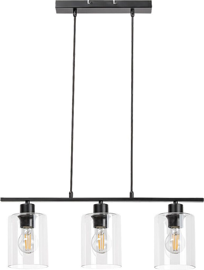 Rabalux 5078 Pendelleuchte 3 Spots Miroslaw, E27, schwarz, Industriell