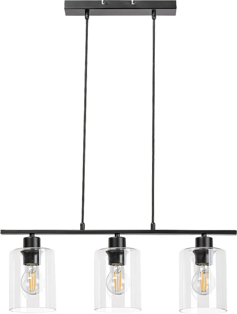 Luminaire suspendu E27 noir mat 3 lampes Miroslaw Rabalux 5078 chic
